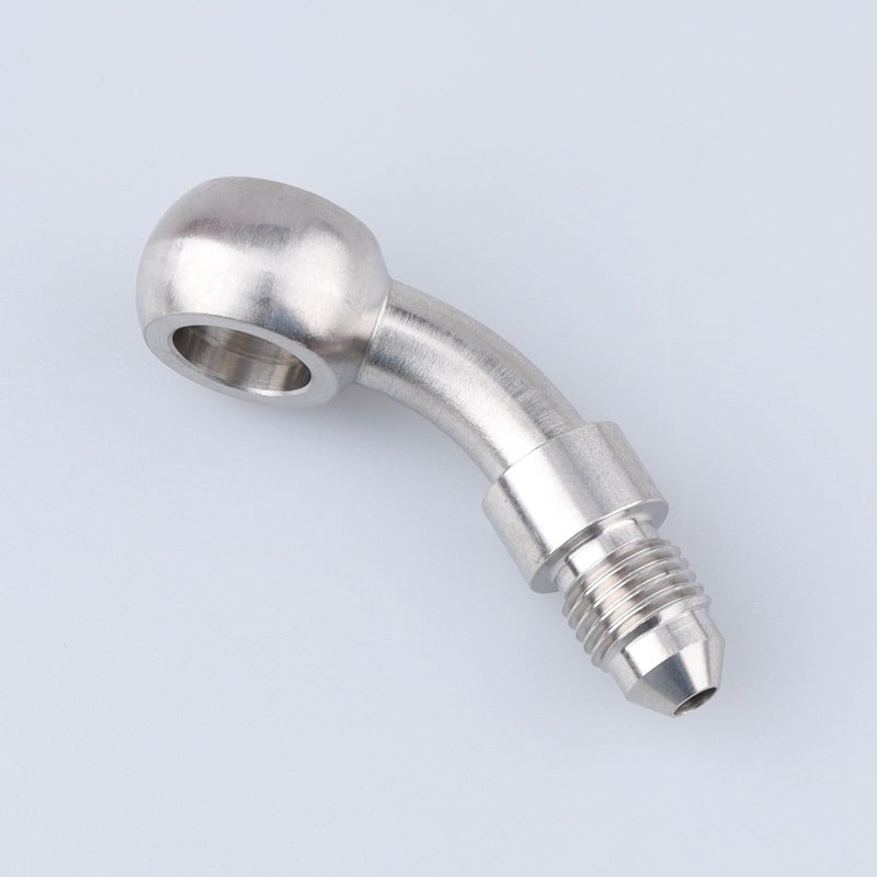 AC PERFORMANCE Stainless Steel 45 Degree -3 AN Male to Banjo Eye Hole Diameter 10.2mm Brake Banjo Fitting for AN3 PTFE Brake Hose Line - Image 4